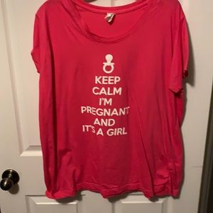 XL Live and Tell Maternity Keep Calm it’s a Girl top